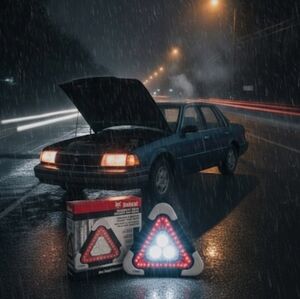 Red Emergency Solar Triangle